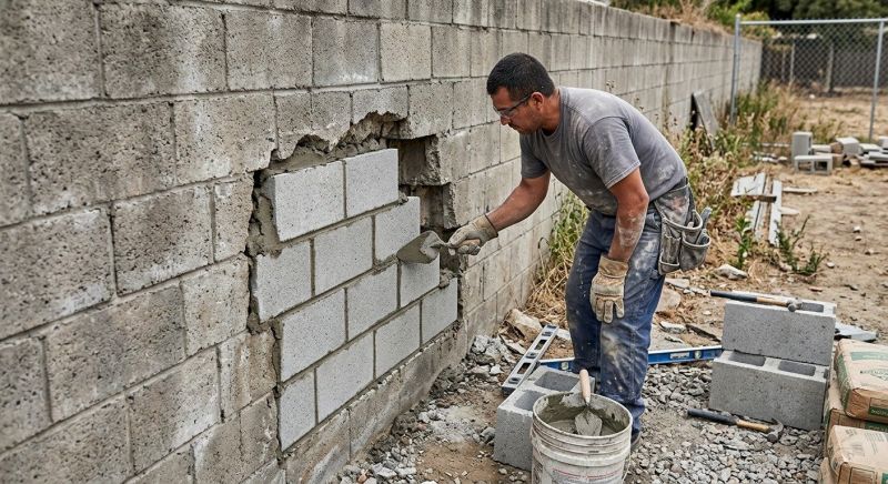 Block Wall Repair in Jeffersonville, IN