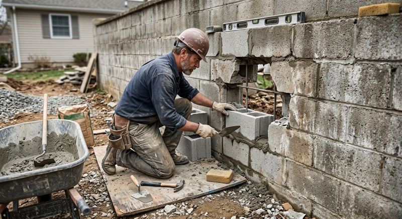 Block Wall Repair in Jeffersonville, IN