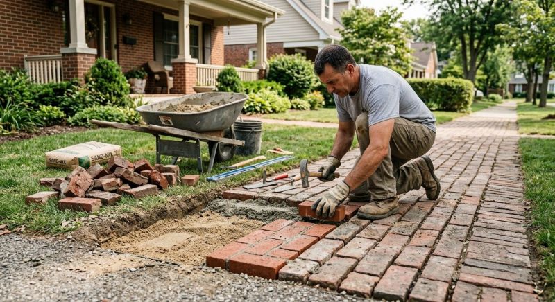 Brick Pathway Repair in Oldham County, KY