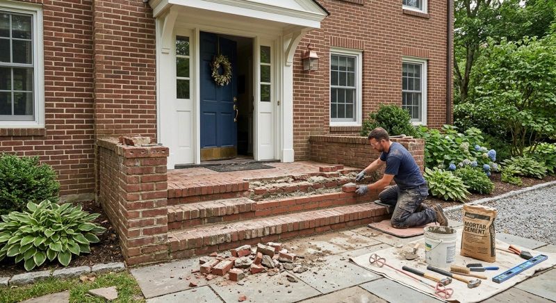 Brick Stoop Repair in Oldham County, KY