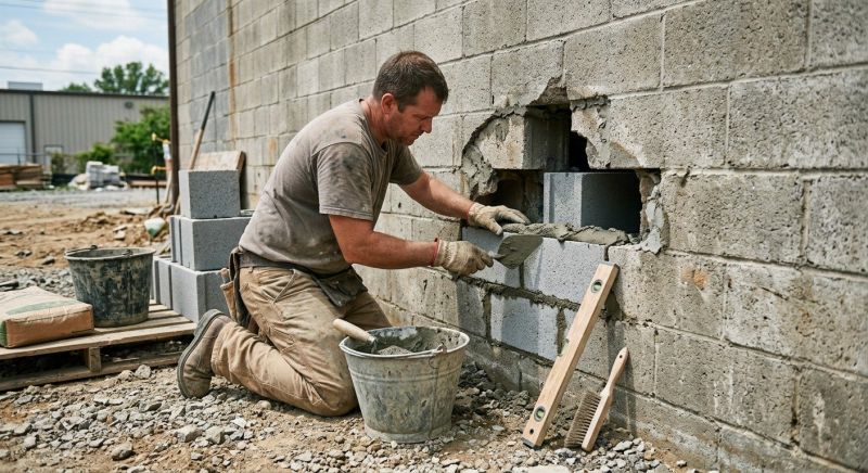 Concrete Block Repair in Henry County, KY