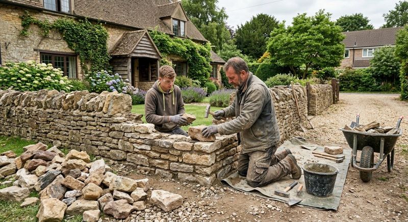 Stone Wall Repair in Shelby County, KY