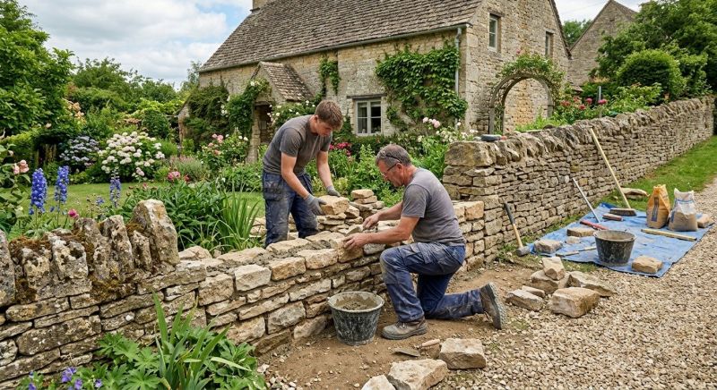 Stone Wall Repair in Spencer County, KY
